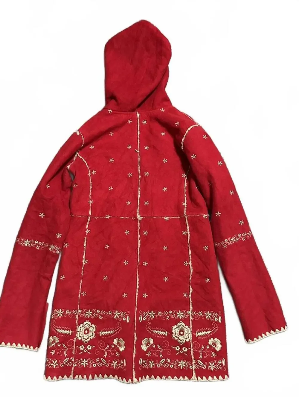 Y2K Red Gap Shearling Embroidered Jacket Size 10 kids